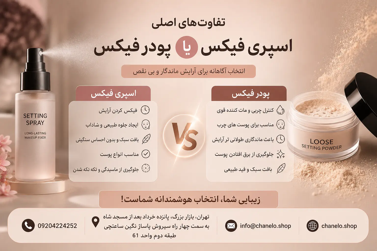 اسپری فیکس یا پودر فیکس؟ تفاوتها، کاربرد و راهنمای خرید