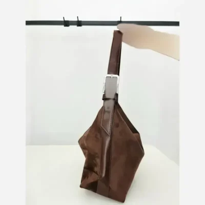 کیف زنانه جیر تک سگک شکلاتی