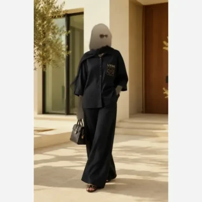ست ست شومیز و شلوار زنانه جنس آیوا و بزیاق فری سایز 40 تا 50