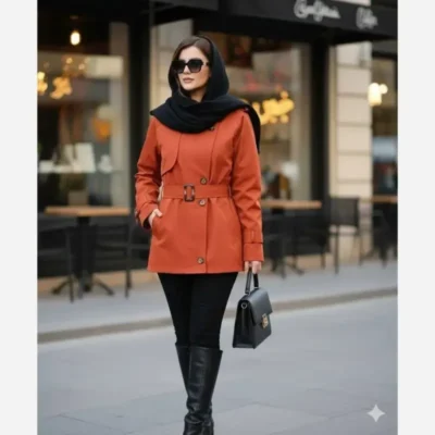 ترنچ کت زنانه کتان زارا آستردار مدل الین