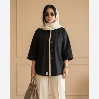 شومیز زنانه لینن مدل لارا سایز 36 تا 50