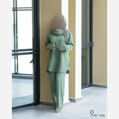 ست مانتو و شلوار زنانه مدل تارا جنس شانتون درجه یک