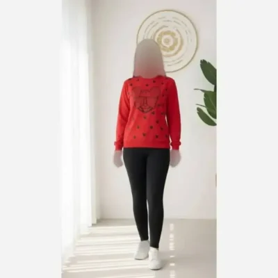 بلوز آستین بلند زنانه نرم و لطیف کشسانی بالا مناسب تا سایز 46