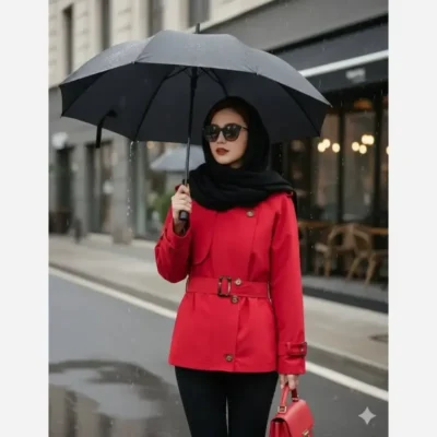 ترنچ کت زنانه کتان زارا آستردار مدل الین