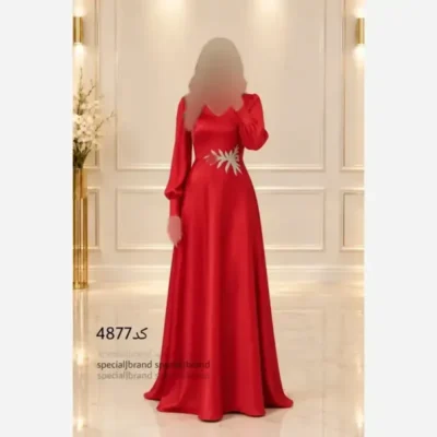 ماکسی مجلسی زنانه حدیث پولکی جنس ساتن کش
