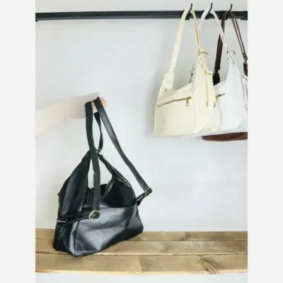 کیف زنانه وارداتی جنس شرانگ خارجی بند دوشی و قابل استفاده به عنوان کوله پشتی