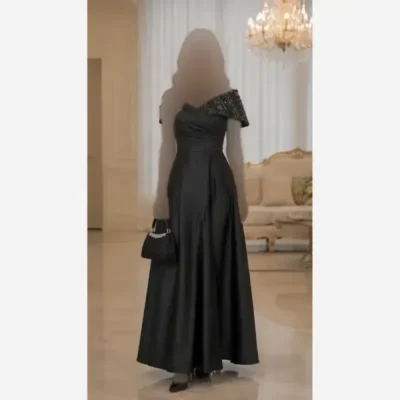 ماکسی مجلسی زنانه ساتن بارانیا