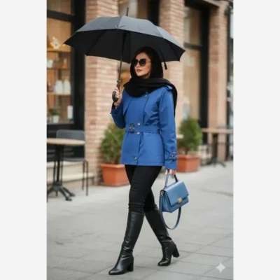 ترنچ کت زنانه کتان زارا آستردار مدل الین
